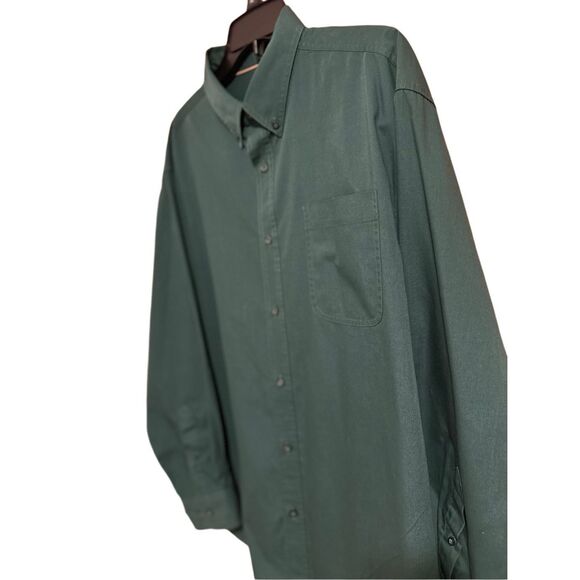 Edward’s Green Button Down Long Sleeve Casual Dress Shirt Men’s Size XL - Picture 2 of 9